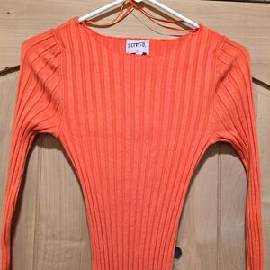 Olive & Oak Long Sleeve Dress in Orange